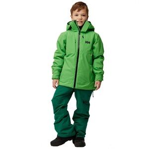 Helly Hansen Kids Bright Green Ski Jacket. Good for both girl and boy.